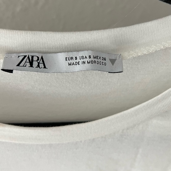 ZARA Layered knit white dress - Picture 4 of 5